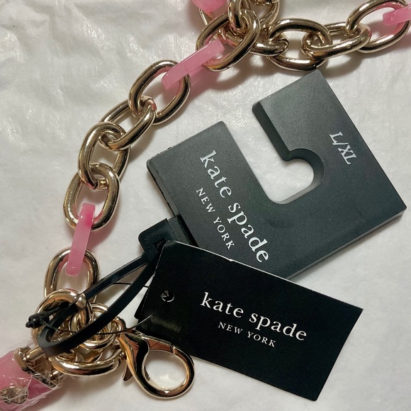 Kate Spade Chain Link Belt - Gold/Pink - NWT - Picture 15 of 15